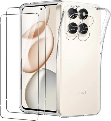 Hülle für Honor 400 Smart 5G, Klar Silikon Gel Handyhülle + Displayschutz