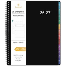 Weekly and Monthly Planner 2026-2027, 8.5'' x 11'',Monthly Tab,Spiral Bound