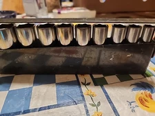 9 Vintage Craftsman -V- Series 3/8” Drive Fractional SAE 6 Point Deep Socket Set