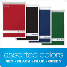 Steno Pads 4 Pack, 6" x 9" Spiral Steno Notebooks, Gregg Rule for lists, 80 S...