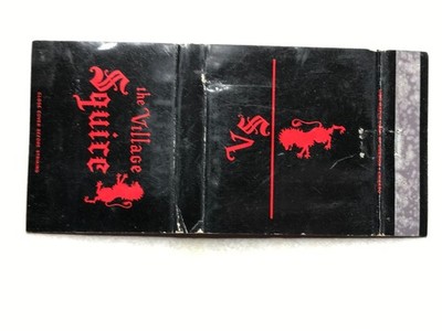 AY414 Matchbook Cover The Village Squire, food and cocktails, West Dundee IL