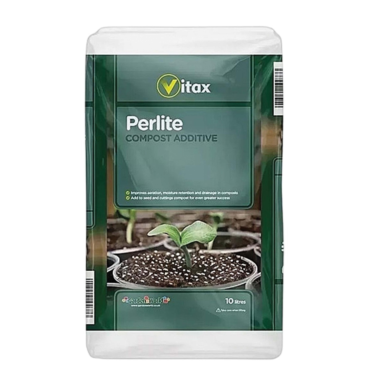 VITAX PERLITE COMPOST SOIL ADDITIVE IMPROVES MOISTURE RETENTION 10 LITRES