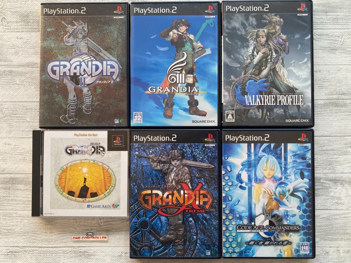 SONY PS 1 2 Grandia 1 2 3 & Extreme & Valkyrie Profile 2 & Code Age Commanders