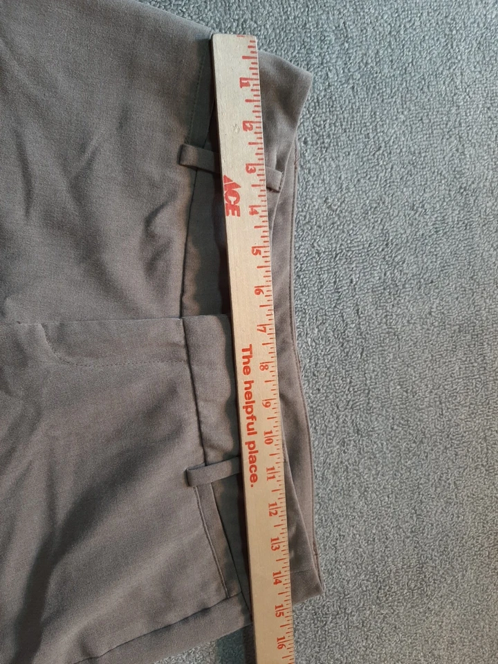 Pantalones de vestir AB Studio para mujer talla 2 poliéster tostado Foto 3 de 4