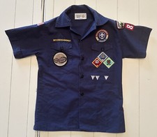 Boy Scouts of America Uniform Shirt Youth MEDIUM M Blue Cub Scout Made in USA