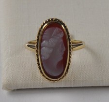 Gemme Kamee Handarbeit 585 Gold Antik