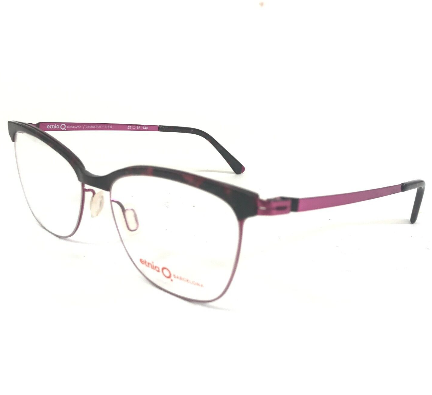 Etnia Eyeglasses Frames SHANGHAI FUBK Fuchsia Black Pink Tortoise 53-16-140