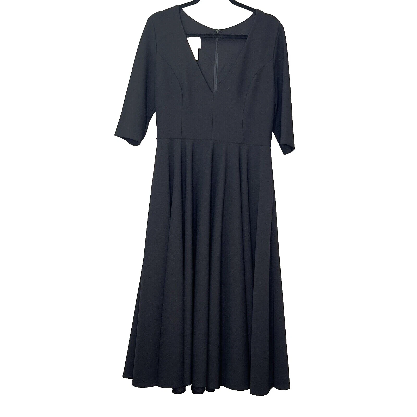 Vestidos de dama de honor de manga 3/4 Negro