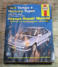 FORD TEMPO & MERCURY TOPAZ 1984-1994 Gasoline Engine Haynes Repair Manual 36078