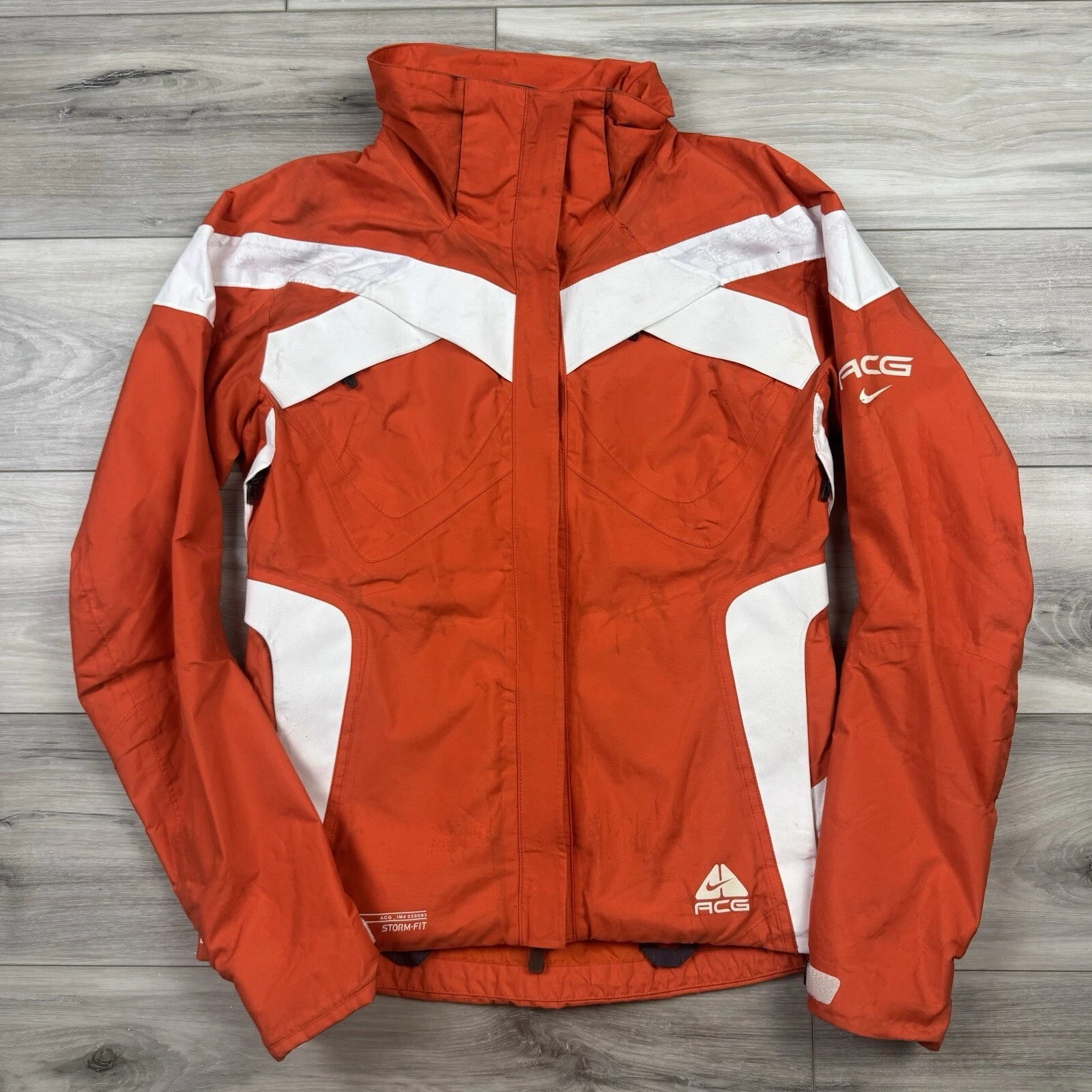 VTG Nike ACG Storm-Fit Jacket Women’s XS Orange Outer Layer 3 Y2K Gorpcore Tech