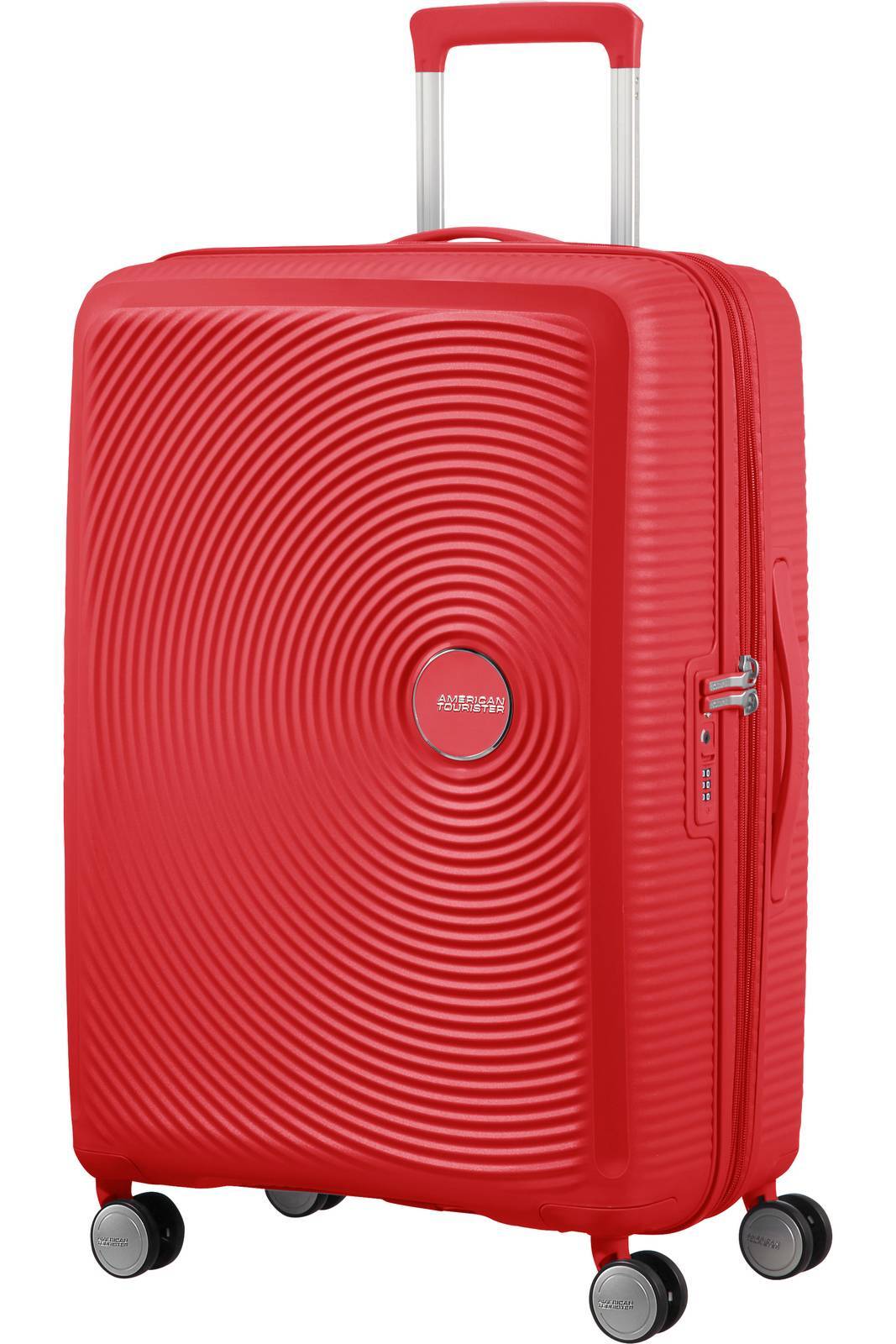 American Tourister Soundbox Spinner 67cm Exp Rosso - Valigie Trolley Medio