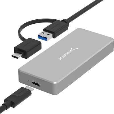 Sabrent USB Aluminum Enclosure for NVMe SSD in Gray