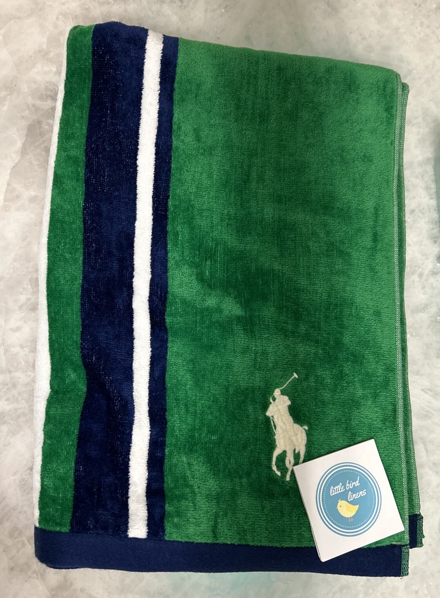 Ralph Lauren Polo Player Cotton Bath Towel - White Sands