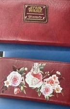Star Wars Loungefly Darth Vader Floral Wallet BoxLunch Exclusive Used See Pics