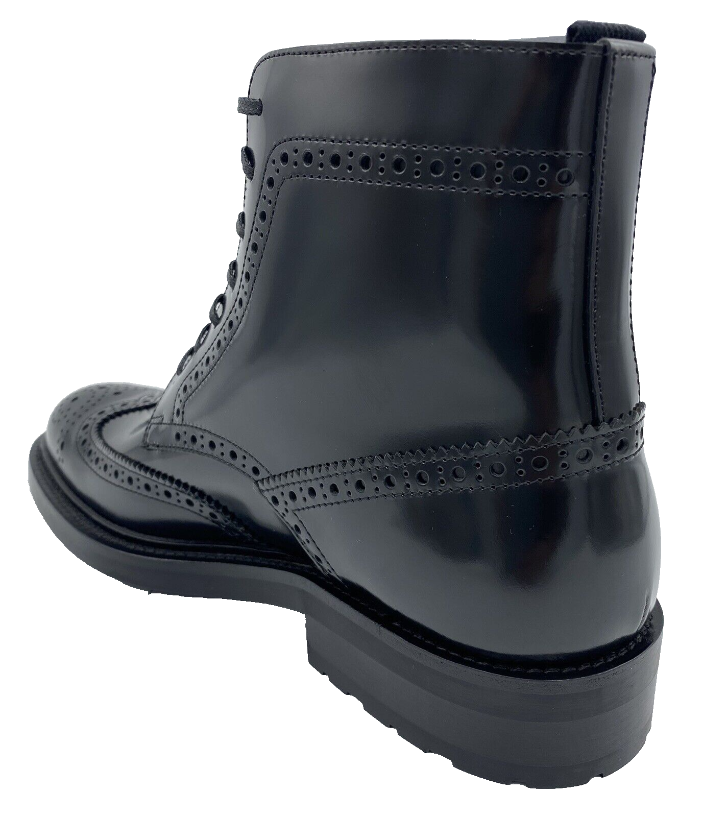 Stivali esercito Saint Laurent punta alare in pelle nera $1.500 taglia US 10 5 Made in Italy