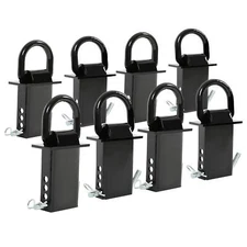 Standard 2"x 4" Heavy Duty Adjustable Trailer Stake Pocket D Ring 8 Pcs