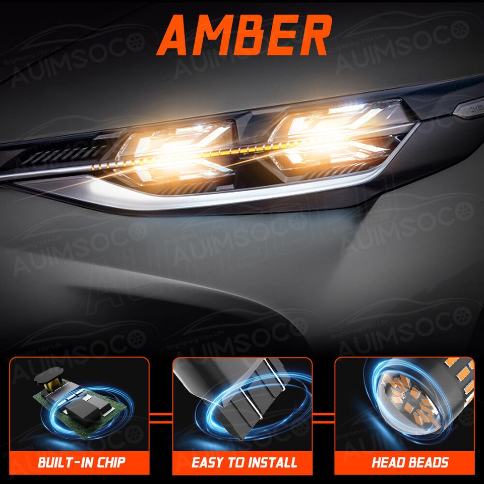 For Honda Odyssey 20052010 LED Turn Signal Light Bulbs Amber 7443 A+