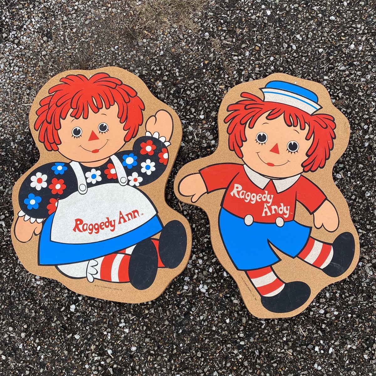 Vintage 70s Raggedy Ann & Andy Cork Board Cut Outs | eBay