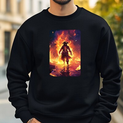 Pirate On Fire Sweatshirt Cosy And Perfect For Any Occasion S To 4XL