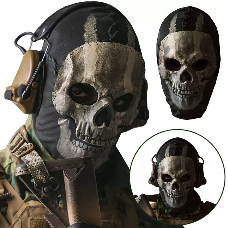 Call of Duty Ghost Mask Adult Balaclava Hat + Skull Face Mask