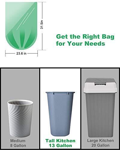Tall Kitchen Trash Bags 13-15 Gallon Compostable 13 ( 60 Count