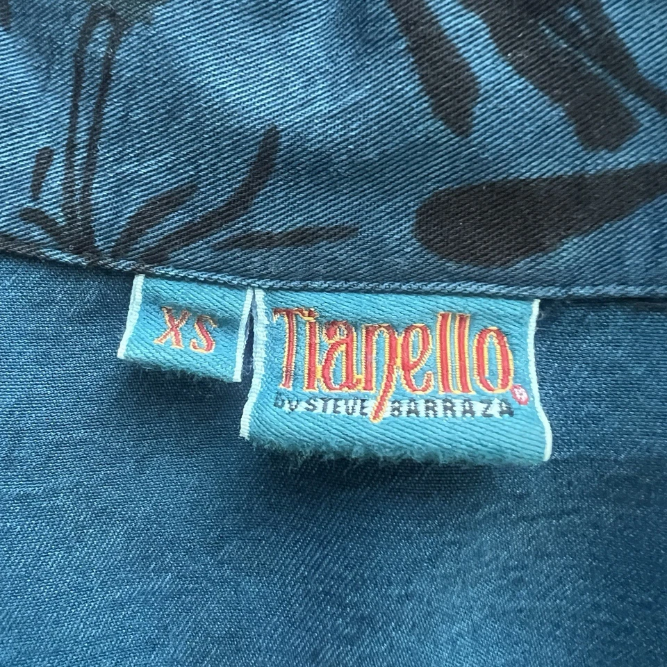 Tianello por Steve Barraza XS Azul Púrpura Estampado Abstracto Mezcla Tencel Hecho en EE. UU. Foto 4 de 4