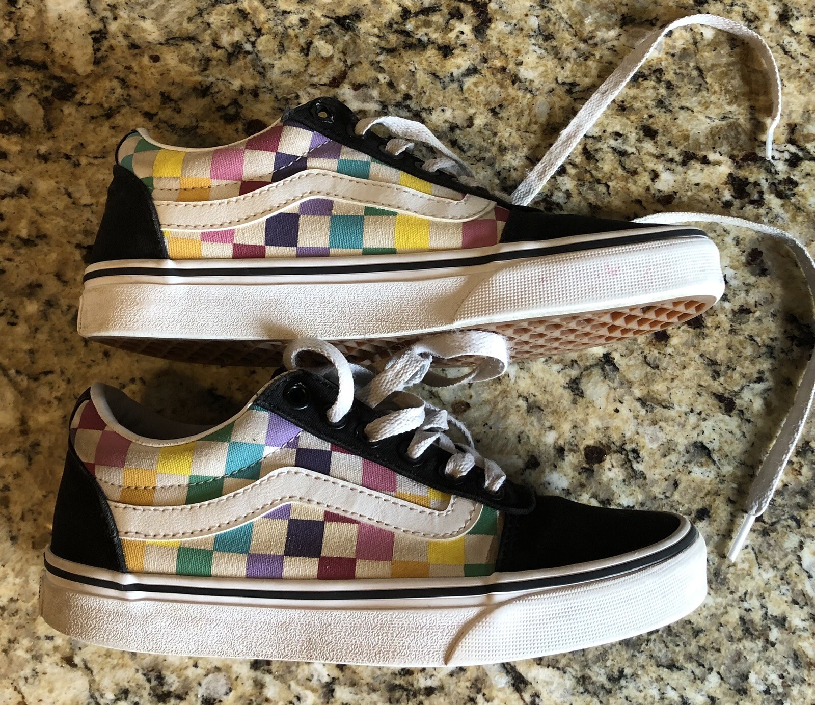 Vans Rainbow Checkered Pattern Womens shoes 5.5 C… - image 3