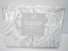 Levtex Home Spruce Gray Euro Shams Pillow Covers 2 Pack Alden Gray 26"x26"x2"