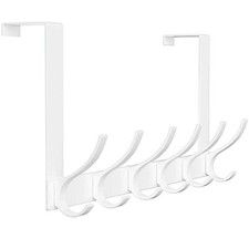 Over The Door Hooks, Sturdy Door Hanger, Large Over The Door Towel 1 Pack White