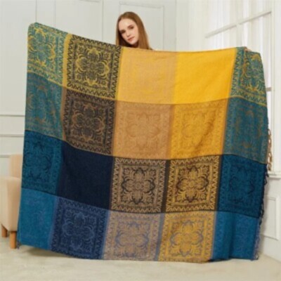 Travel Blanket Luxury Chenille Throw Blanket Winter Warm Quilt Blanket Bed Plaid