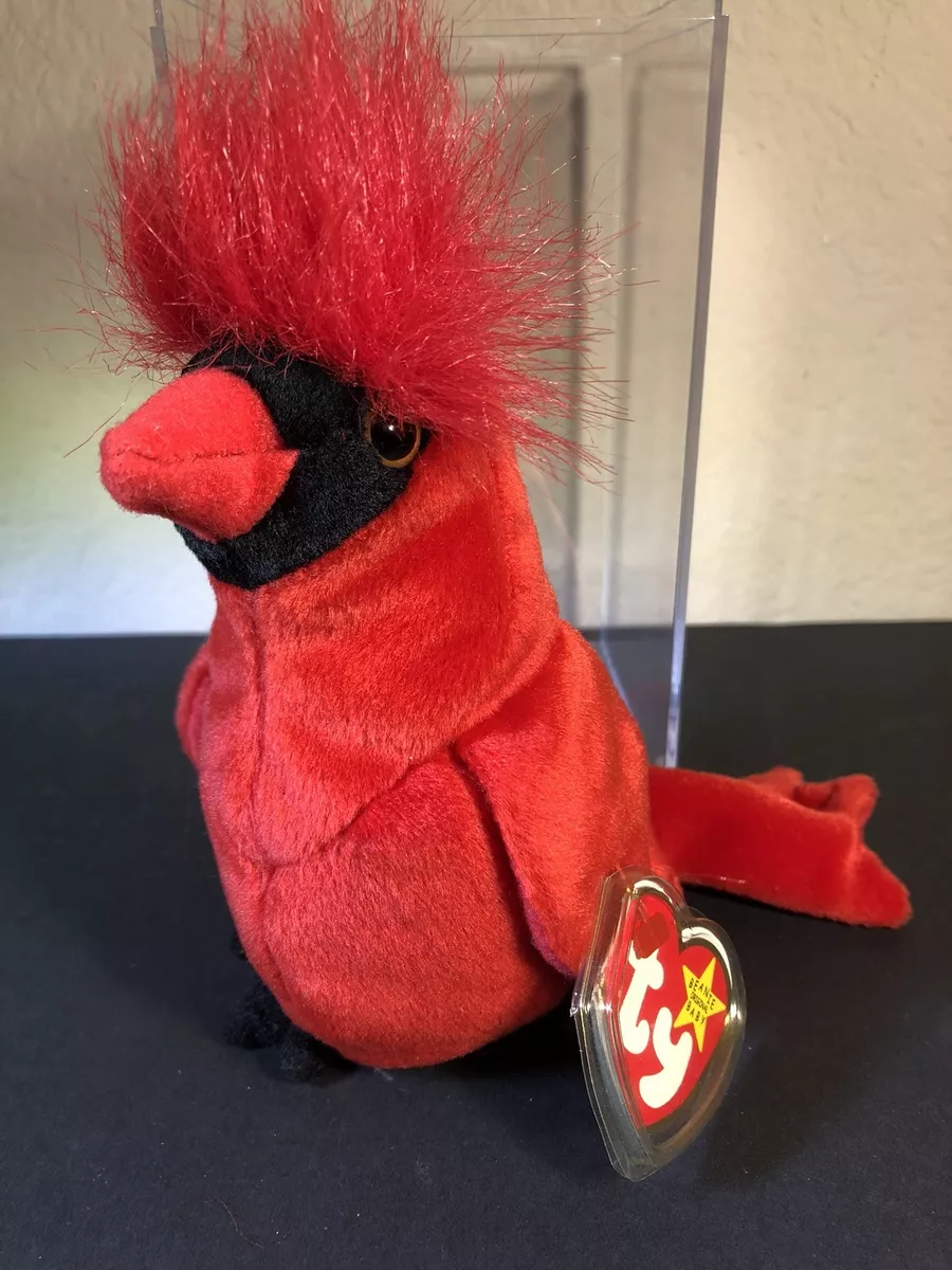TY Beanie Baby Mac The Cardinal Rare with 4 Errors Retired