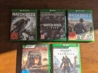 xbox - watch dogs 1 2 legion - assassin's creed valhalla mirage