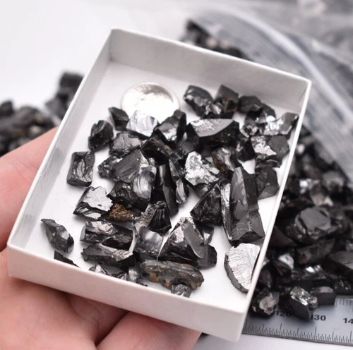 Raw Elite Noble Shungite 20g LOT from Russia for crystal grids, water, jewelry