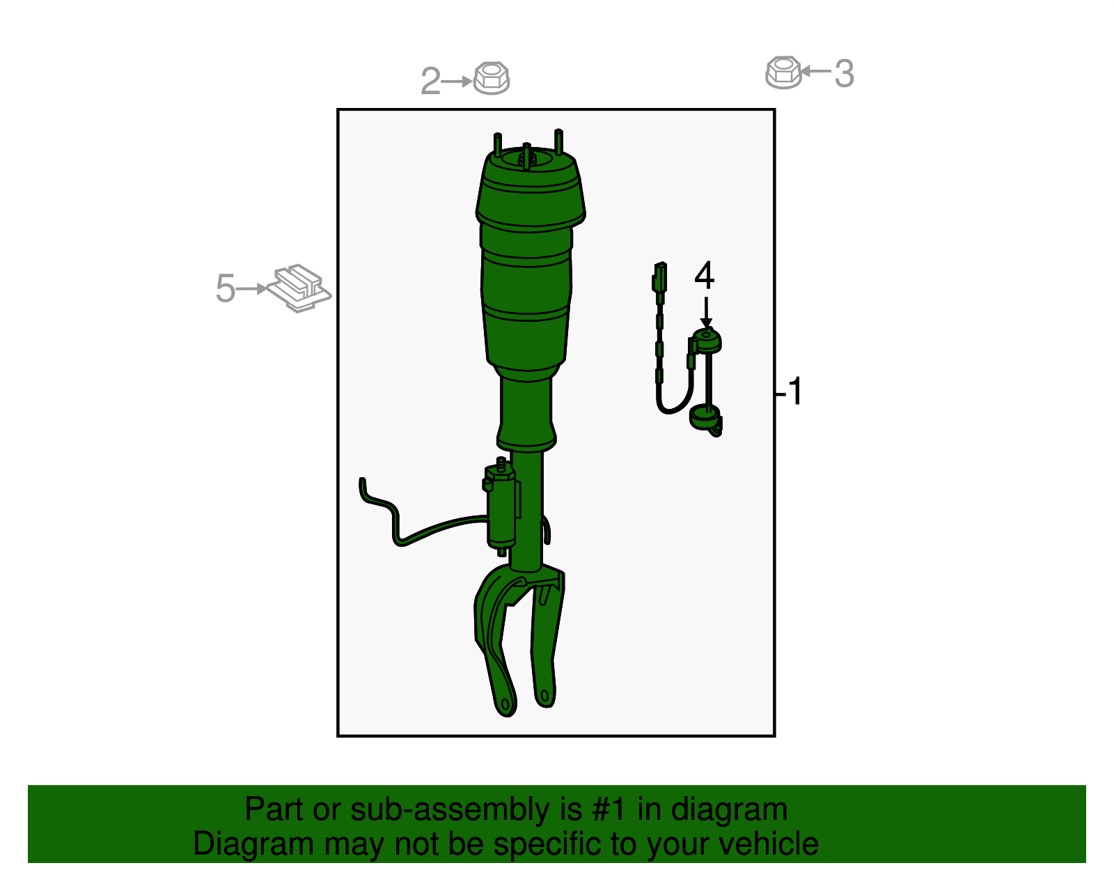 Mercedes-Benz Genuine Front Air Suspension Strut Right 1663205266 Ml ...