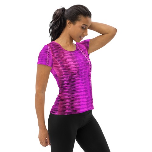 All-Over Print Women's Athletic T-shirt - Picture 5 of 21