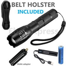 Super Bright Tactical Military LED Flashlight flash light 2000 Lumen 10000 LUX 