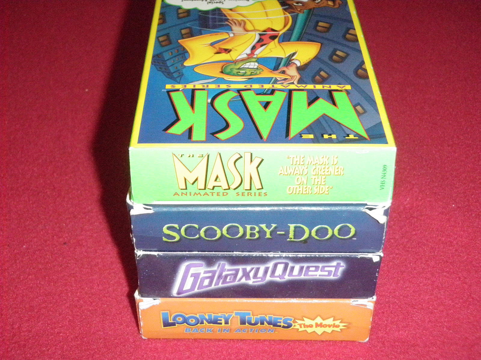 Lot Of 4 VHS The Mask Animated Series ScoobyDoo Looney Toons Galaxy
