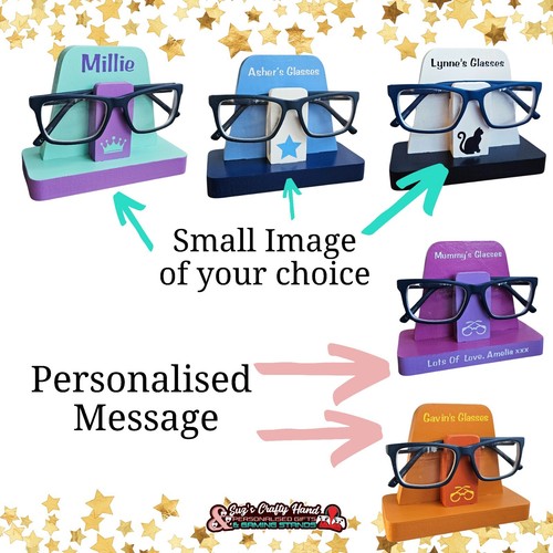 Personalised Glasses Holder Stand, Eyewear Spectacles Football Decor Christmas - Picture 4 of 24
