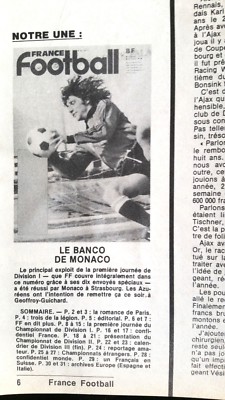 FRANCE FOOT 2 N°96 25 JANVIER 1980 PARIS PSG MONACO - BATHENAY