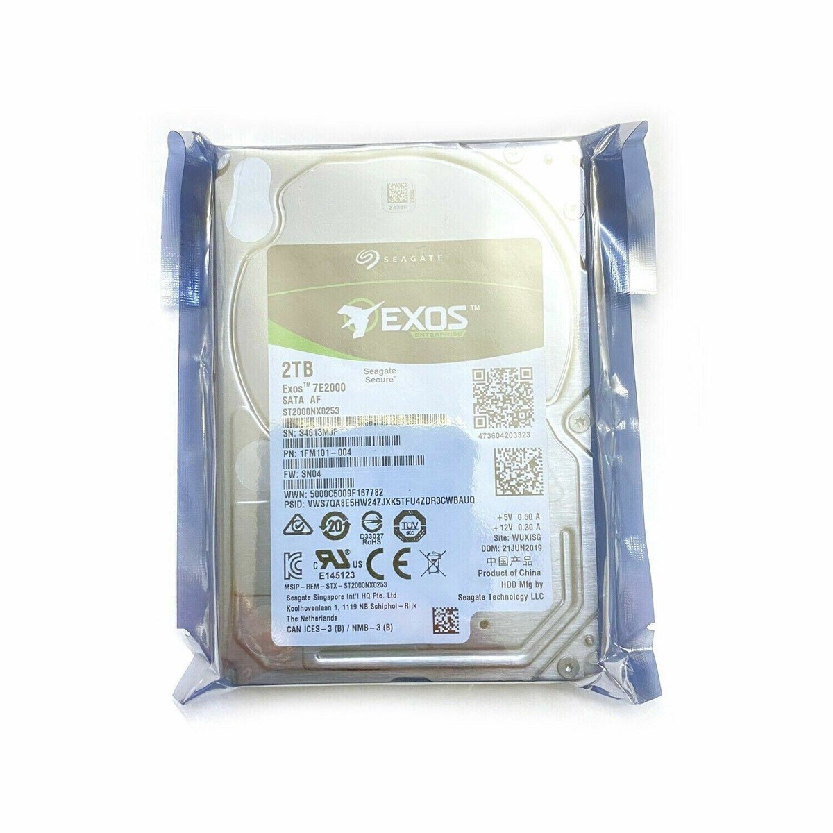 ST ST2000NX0253 Exos 7E2000 2TB SATA 6Gb/s 7200 RPM 2.5” Hard