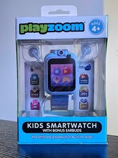 Playzoom Kids Smartwatch  Earbuds Set - Video Camera Selfies Blue 