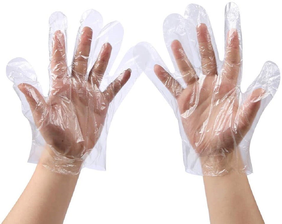 guantes de plastico transparentes