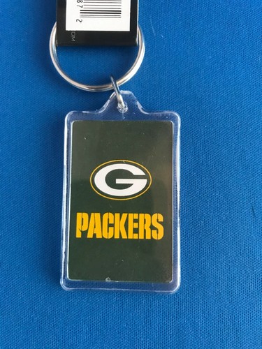 Green Bay Packers Acrylic Two-Sided Key Chain 3 3/4" NFL Licensed NWT Go Pack Go - Picture 2 of 3