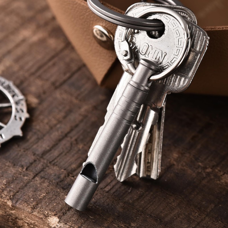 Titanium Whistle,Survival Safety Whistles Loud up to 120db,EDC Whistles