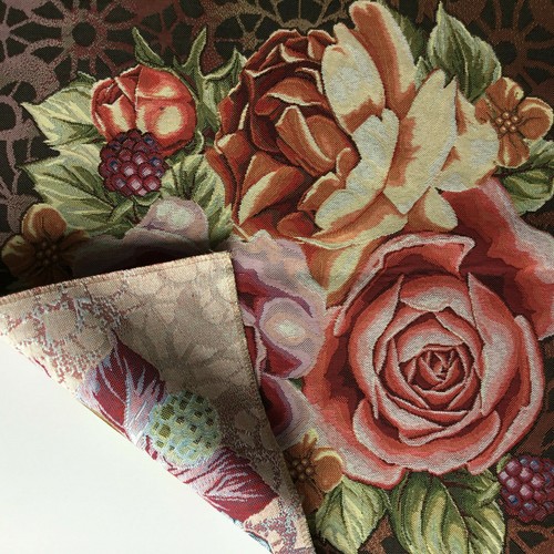 Gobelin Tapisserie Tapestry Paneele Textilbid Blumen Natur Basteln Stoff 50x50cm - Bild 20 von 21