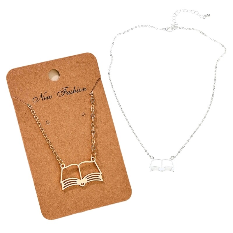 Graduation Book Pendant Choker Necklace for Women