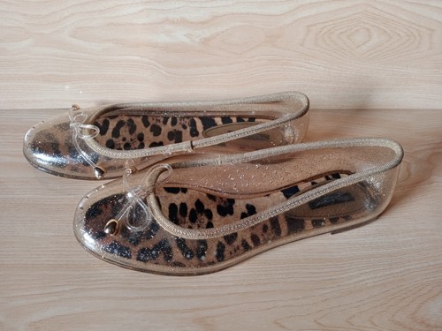 Summer Dolce Gabbana Women's Leopard Print Ballet Flats Size 38 Beach - Picture 6 of 11