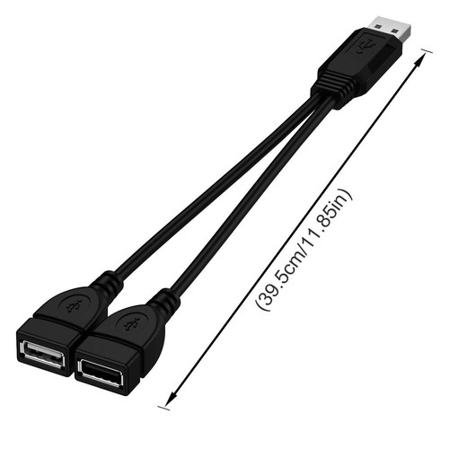 USB 2.0 A Male To 2 Dual USB Male Y Splitter Hub Power Cord Adapter Cable Fast - Picture 5 of 11