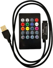 20 Keys 5V Music Infrared Remote Controller, USB RGB (Red, Green, Blue) 