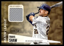 2019 Topps Travis Shaw #MLM-TS Major League Material Relics Gold SN Brewers